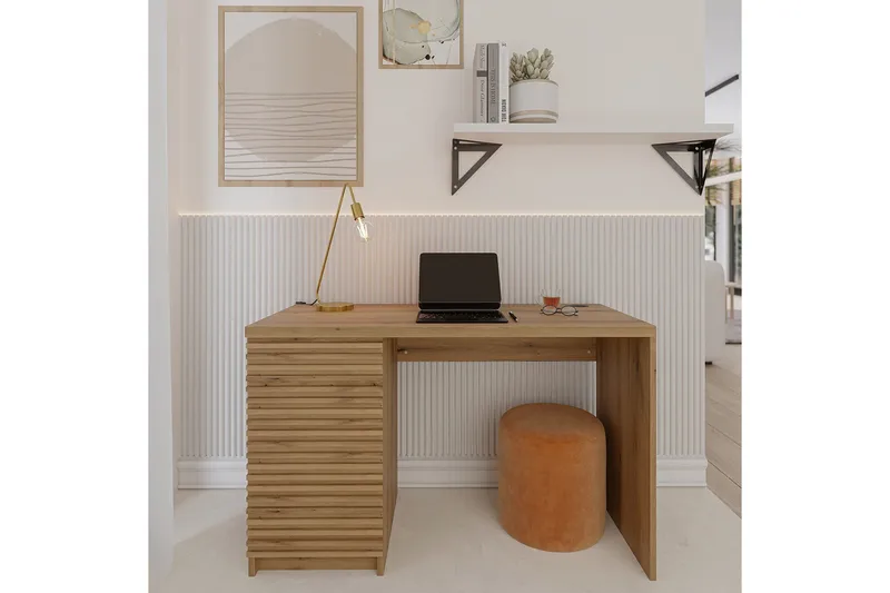 Bisett Skrivbord 140x60 cm - Brun - Möbler - Hemmakontor - Skrivbord