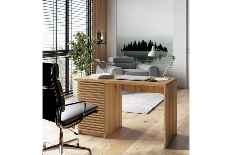 Bisett Skrivbord 140x60 cm Brun - Möbler - Hemmakontor - Skrivbord