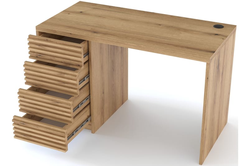 Bisett Skrivbord 140x60 cm Brun - Möbler - Hemmakontor - Skrivbord