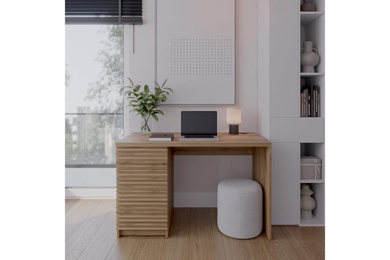 Bisett Skrivbord 140x60 cm Brun - Möbler - Hemmakontor - Skrivbord