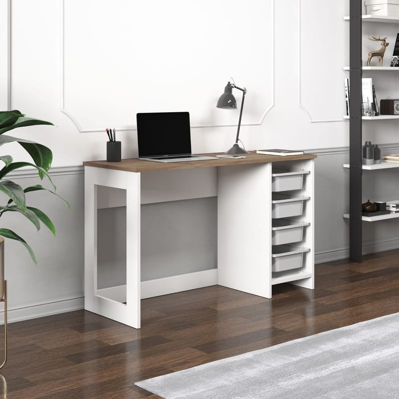 Branik Skrivbord 120x73x45 cm - Antik valnöt - Möbler - Hemmakontor - Skrivbord