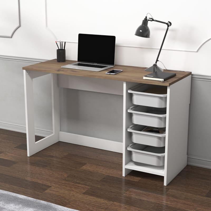 Branik Skrivbord 120x73x45 cm - Antik valnöt - Möbler - Hemmakontor - Skrivbord