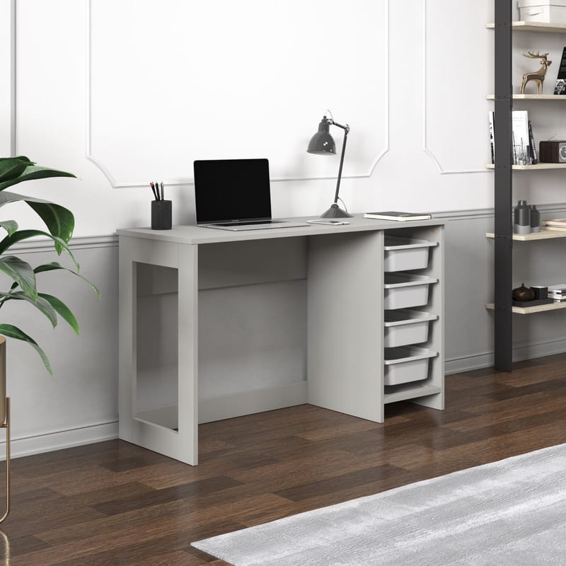 Branik Skrivbord 120x73x45 cm - Grå - Möbler - Hemmakontor - Skrivbord