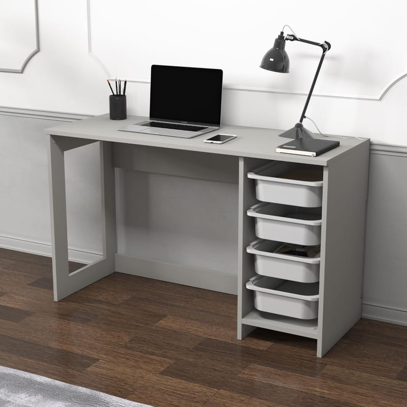 Branik Skrivbord 120x73x45 cm - Grå - Möbler - Hemmakontor - Skrivbord