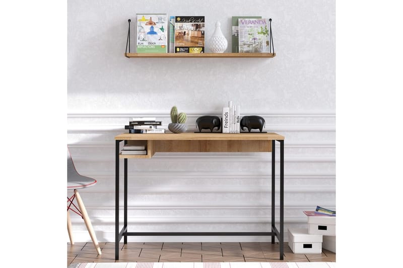 Cadris Skrivbord 60x100 cm - Ek/Svart - Möbler - Hemmakontor - Skrivbord