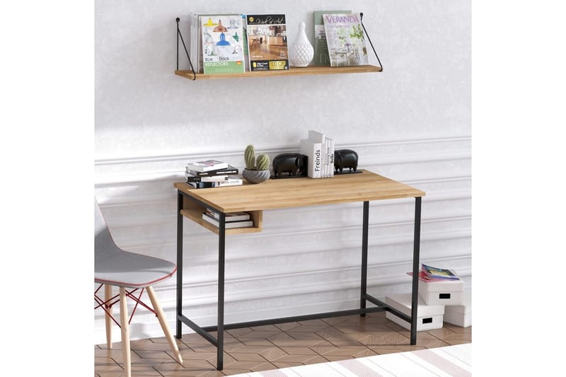 Cadris Skrivbord 60x100 cm - Ek/Svart - Möbler - Hemmakontor - Skrivbord