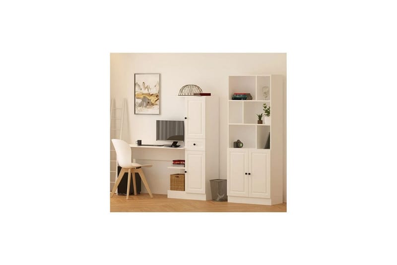 Ceyron Skrivbord 40x155 cm - Matt Vit - Möbler - Hemmakontor - Skrivbord