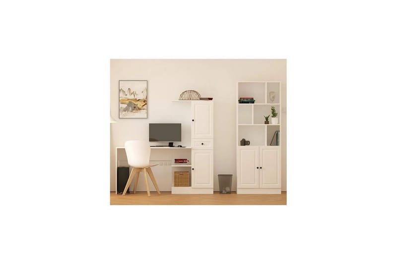 Ceyron Skrivbord 40x155 cm - Matt Vit - Möbler - Hemmakontor - Skrivbord