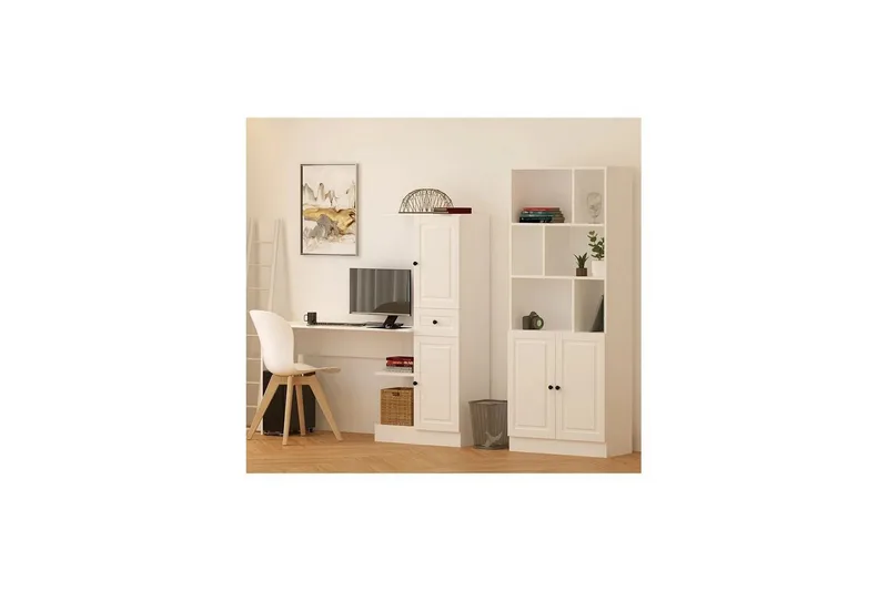 Ceyron Skrivbord 40x155 cm - Matt Vit - Möbler - Hemmakontor - Skrivbord