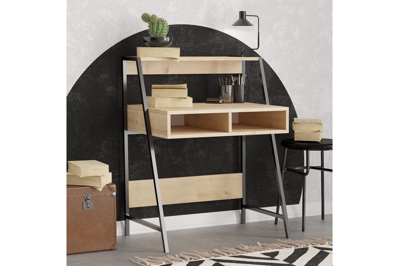 Chass Skrivbord 50x79 cm - Ek/Svart - Möbler - Hemmakontor - Skrivbord