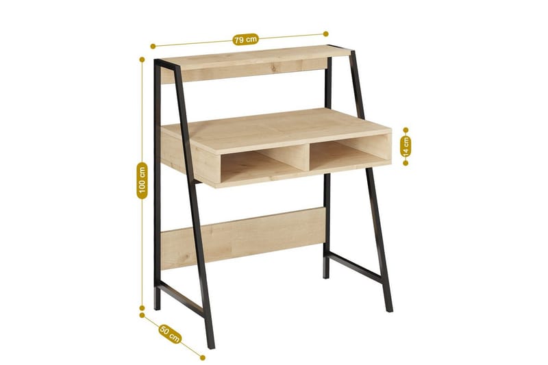 Chass Skrivbord 50x79 cm - Ek/Svart - Möbler - Hemmakontor - Skrivbord