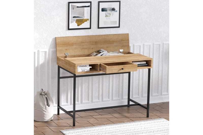Cladells Skrivbord 60x100 cm - Ek/Svart - Möbler - Hemmakontor - Skrivbord
