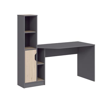 Dalenor Skrivbord 150x140x60 cm - Antracit/Valnöt - Möbler - Hemmakontor - Skrivbord