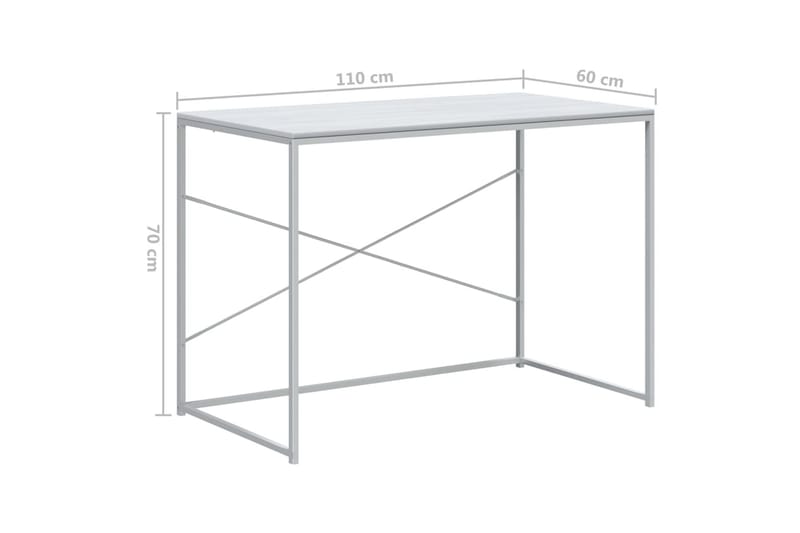 Datorbord vit 110x60x70 cm spånskiva - Vit - Möbler - Hemmakontor - Skrivbord