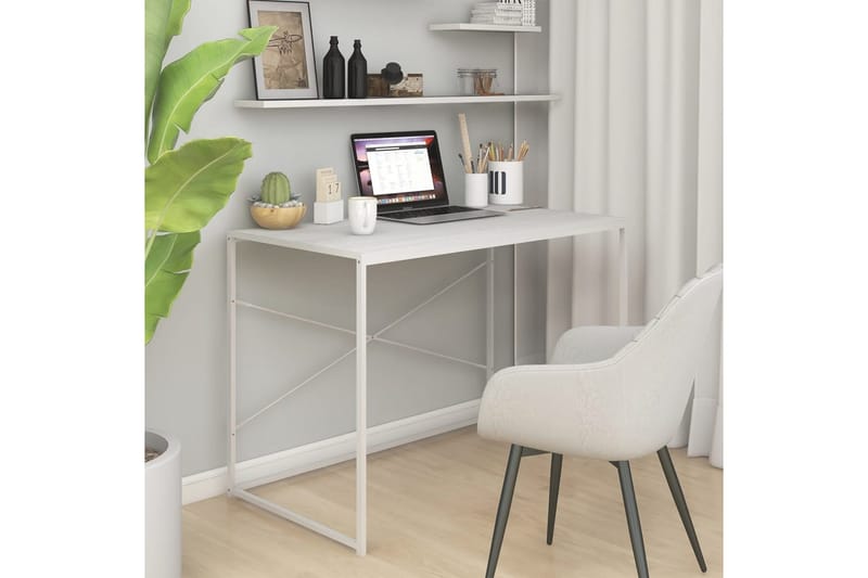 Datorbord vit 110x60x70 cm spånskiva - Vit - Möbler - Hemmakontor - Skrivbord