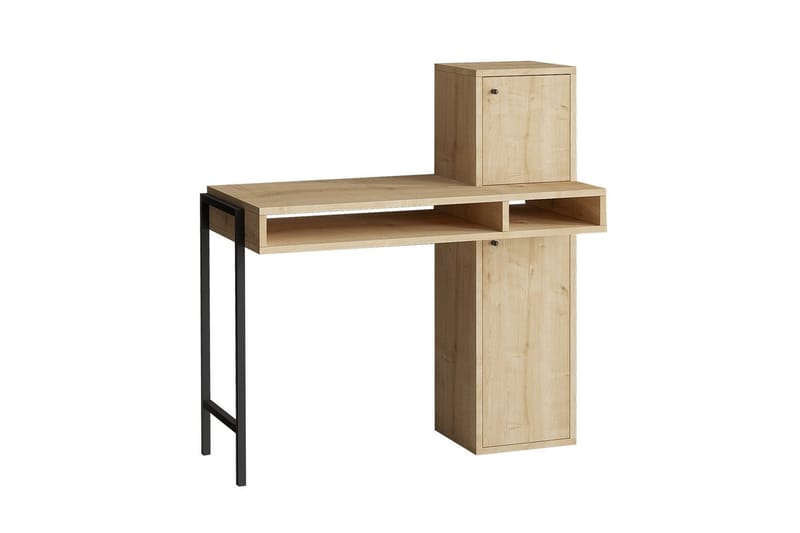 Dora Skrivbord 45x102 cm - Svart/Mediumfärgat trä - Möbler - Hemmakontor - Skrivbord
