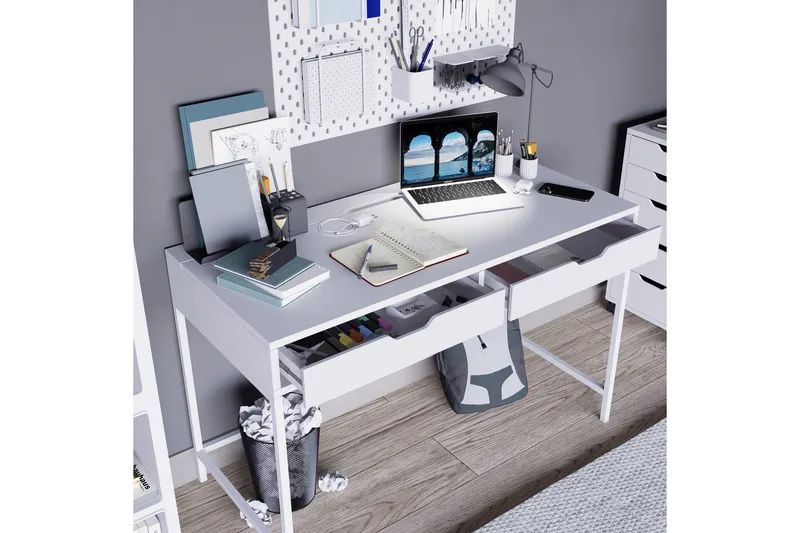 Durusu Skrivbord 55x120 cm - Vit - Möbler - Hemmakontor - Skrivbord