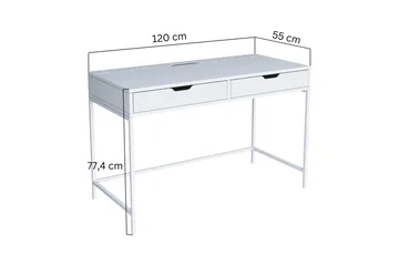 Durusu Skrivbord 55x120 cm - Vit - Möbler - Hemmakontor - Skrivbord