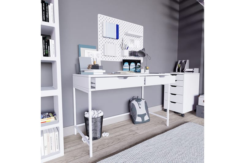 Durusu Skrivbord 55x120 cm - Vit - Möbler - Hemmakontor - Skrivbord