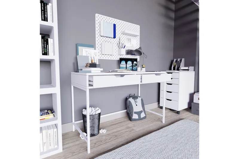 Durusu Skrivbord 55x120 cm - Vit - Möbler - Hemmakontor - Skrivbord