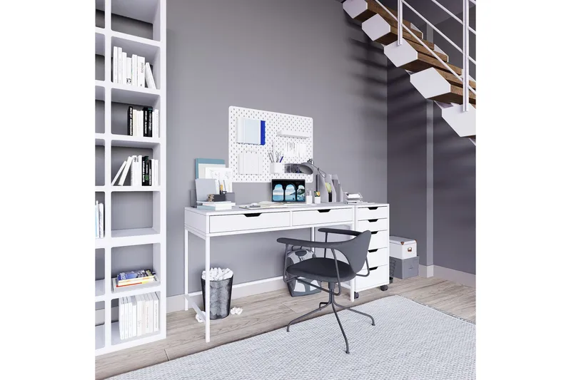 Durusu Skrivbord 55x120 cm - Vit - Möbler - Hemmakontor - Skrivbord