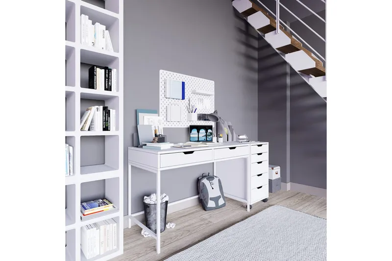 Durusu Skrivbord 55x120 cm - Vit - Möbler - Hemmakontor - Skrivbord