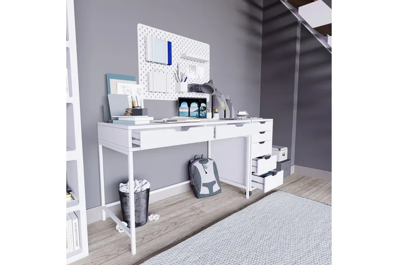 Durusu Skrivbord 55x120 cm - Vit - Möbler - Hemmakontor - Skrivbord