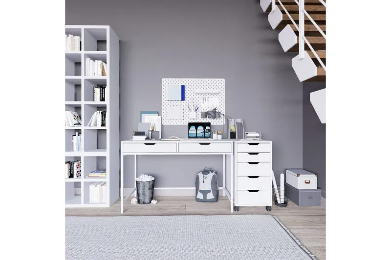 Durusu Skrivbord 55x120 cm - Vit - Möbler - Hemmakontor - Skrivbord