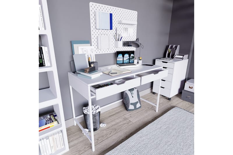Durusu Skrivbord 55x120 cm - Vit - Möbler - Hemmakontor - Skrivbord