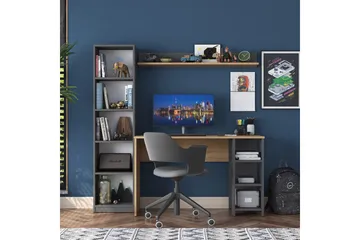 Eireann Skrivbord 45x160 cm - Valnöt/Antracit - Möbler - Hemmakontor - Skrivbord