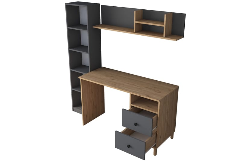Eireann Skrivbord 50x120 cm - Valnöt/Antracit - Möbler - Hemmakontor - Skrivbord