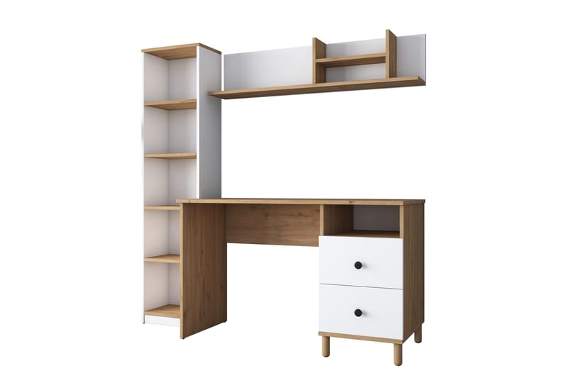 Eireann Skrivbord 50x120 cm - Valnöt/Vit - Möbler - Hemmakontor - Skrivbord