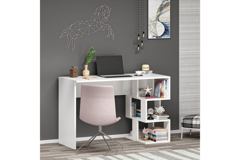 ELDEN Skrivbord 110 cm Vit - Bord - Skrivbord