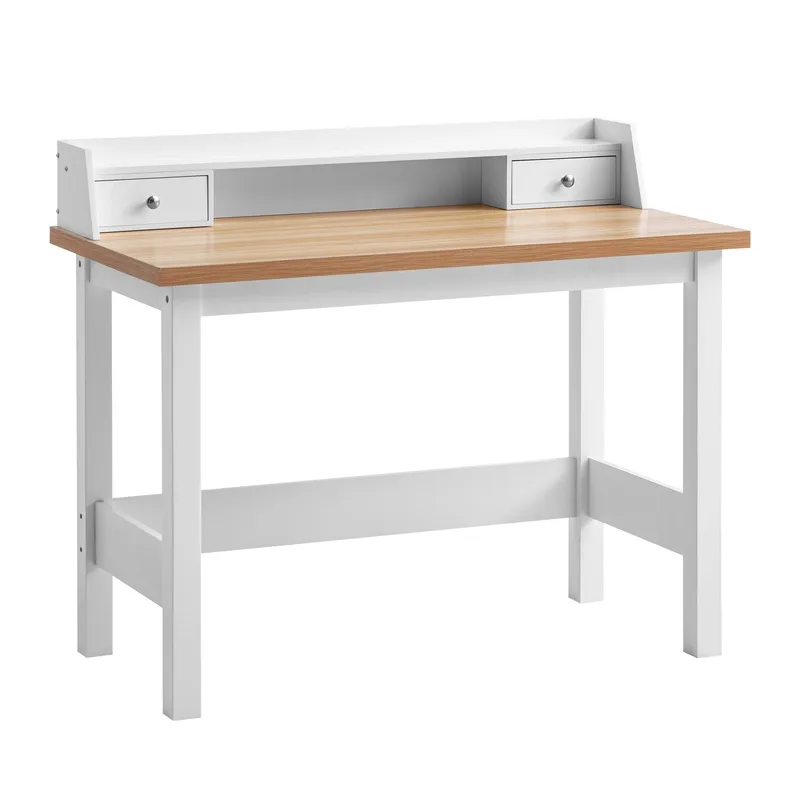 Eliara Skrivbord 106 cm, Vit och eklook