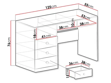 Elvaren Skrivbord 125 cm - Möbler - Hemmakontor - Skrivbord