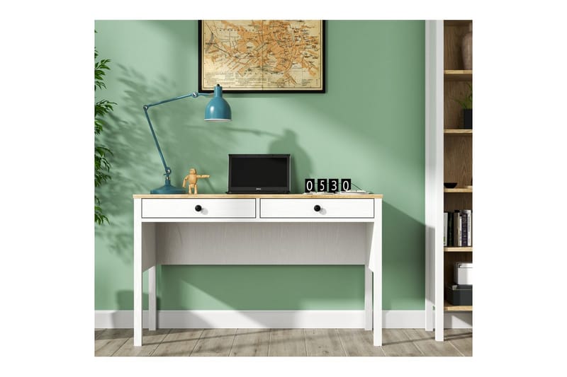 Erlen Skrivbord 60x120 cm - Natur/Vit - Möbler - Hemmakontor - Skrivbord