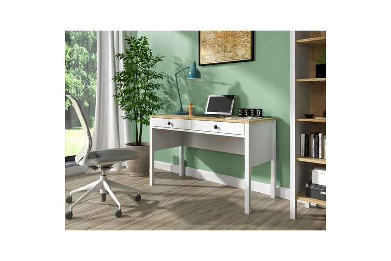 Erlen Skrivbord 60x120 cm - Natur/Vit - Möbler - Hemmakontor - Skrivbord