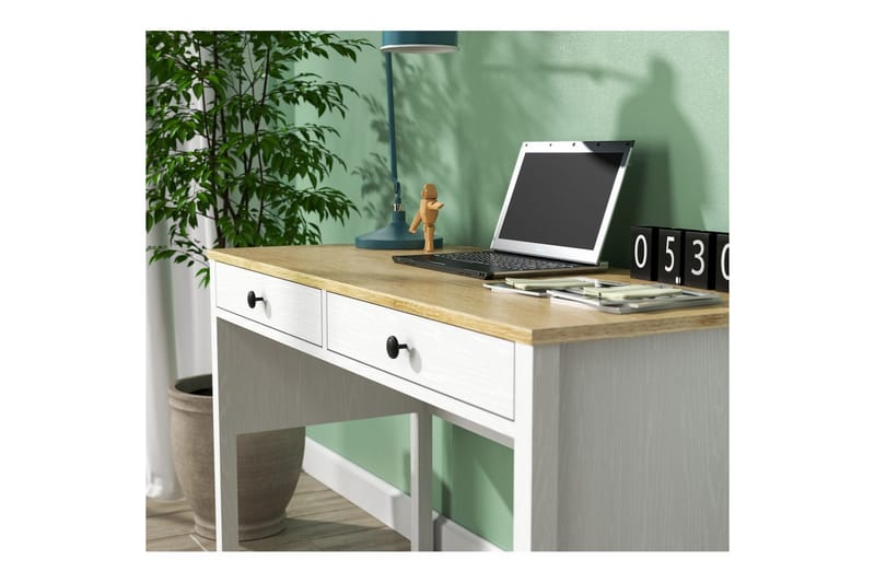 Erlen Skrivbord 60x120 cm - Natur/Vit - Möbler - Hemmakontor - Skrivbord