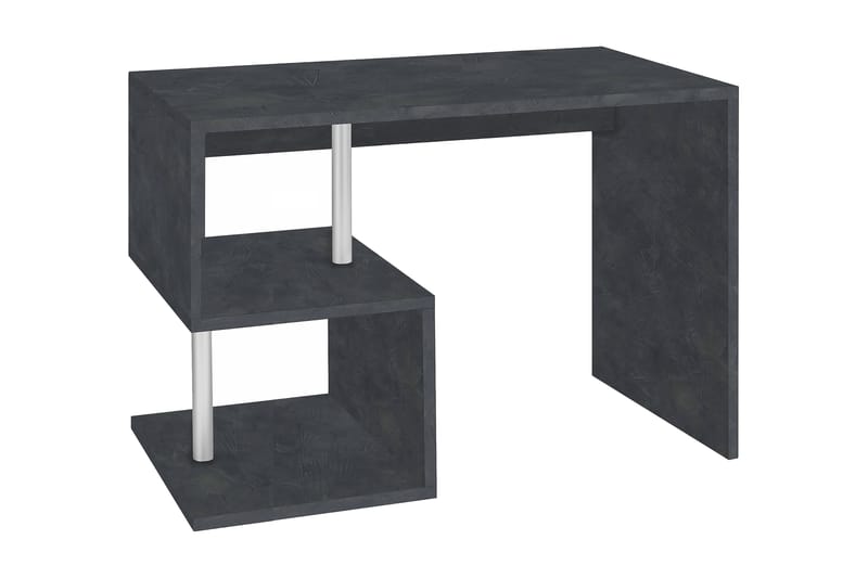 ESSARS Skrivbord 100 cm med Förvaring Hyllor Svart - Bord - Skrivbord