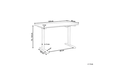 Faraday Skrivbord 60x120 cm - Vit - Möbler - Hemmakontor - Skrivbord