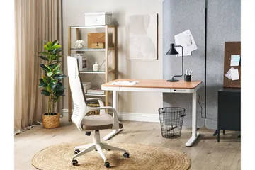 Farhan Skrivbord 60x120 cm - Vit/Ljust trä - Möbler - Hemmakontor - Skrivbord