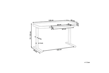 Farhan Skrivbord 60x120 cm - Vit/Ljust trä - Möbler - Hemmakontor - Skrivbord
