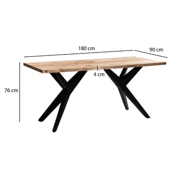 Fenaro Skrivbord 180x90 cm Industriell stil - Ljust gyllenbrun och mattsvart - Möbler - Hemmakontor - Skrivbord