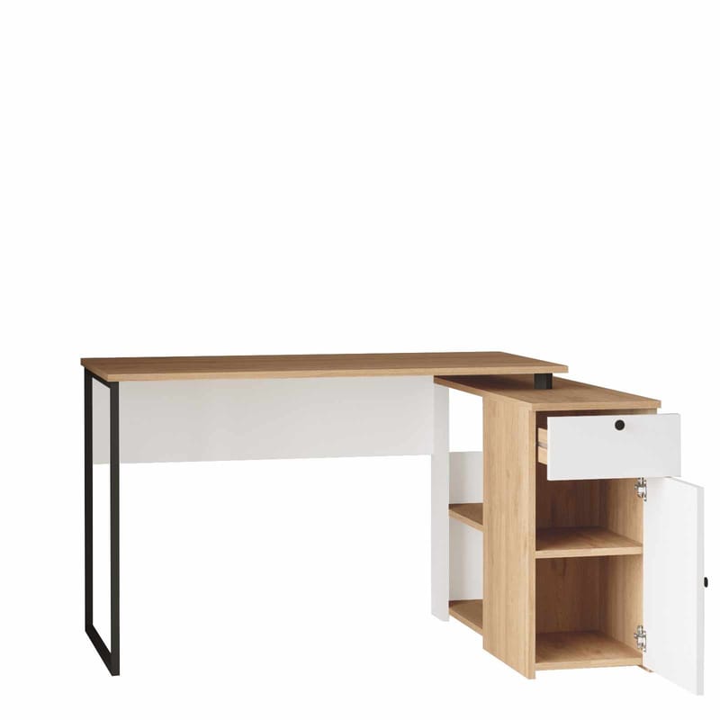 Fenvik Skrivbord 129,8x70x90 cm - Naturlig och vit - Möbler - Hemmakontor - Skrivbord