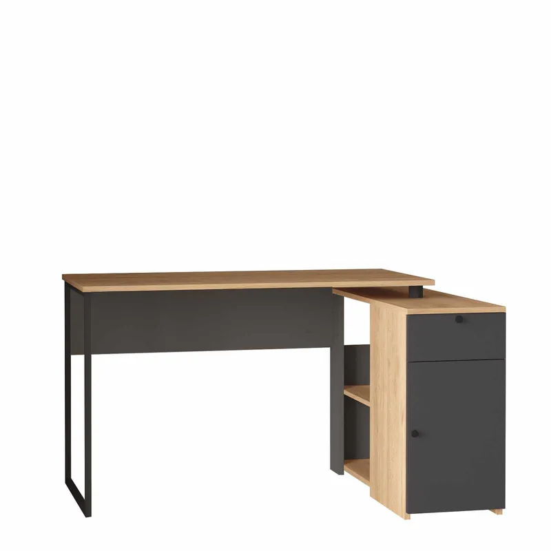 Fenvik Skrivbord 129,8x70x90 cm, Naturlig/Antracit