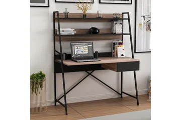 Garavelo Skrivbord 25x124 cm - Valnöt/Svart - Möbler - Hemmakontor - Skrivbord