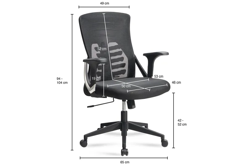 Gill Kontorsstol - Antracit - Möbler - Hemmakontor - Kontorsstol