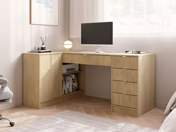 Gudelia Skrivbord 158 cm - brun - Möbler - Hemmakontor - Skrivbord