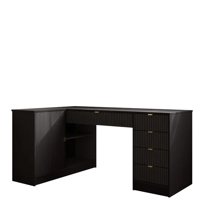 Gudelia Skrivbord 158 cm, svart