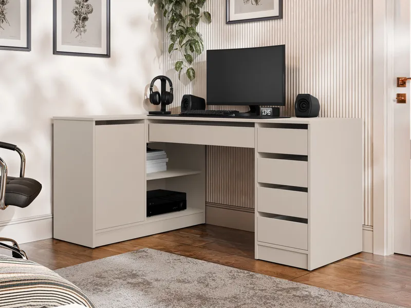 Harland Skrivbord 158 cm - beige - Möbler - Hemmakontor - Skrivbord